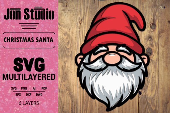 3D Christmas Cute Gnome Multilayered SVG: A Versatile Graphic for Crafts and Digital Sellers