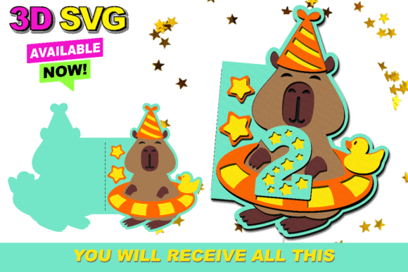 Capybara Card 3D SVG: A Versatile Shape for Local Business Branding