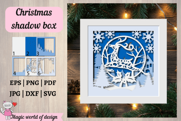 Christmas Winter Scene 3D SVG for Festive Design Projects