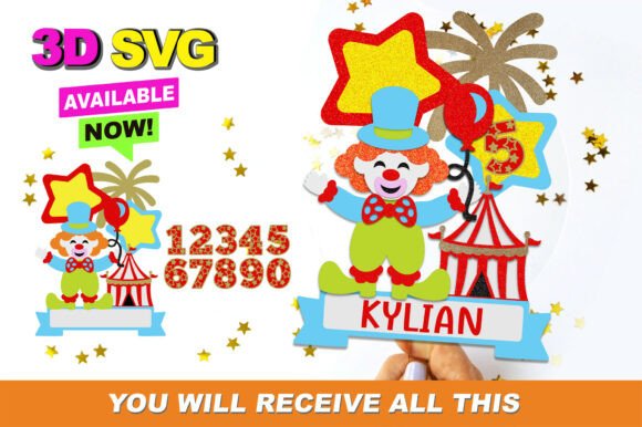 Circus Clown Cake Topper 3D SVG Review: Practical Design Insights