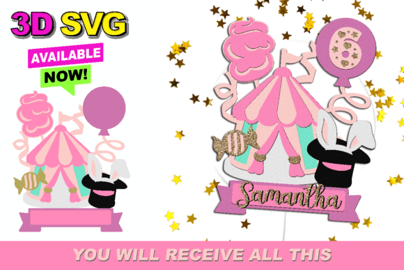 Circus Girl Topper 3D SVG: A Birthday Graphic Design Asset Worth Testing