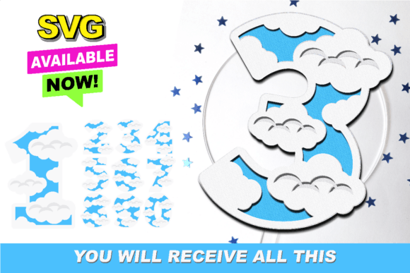 Clouds Numbers 3D SVG Review for Real Embroidery Projects