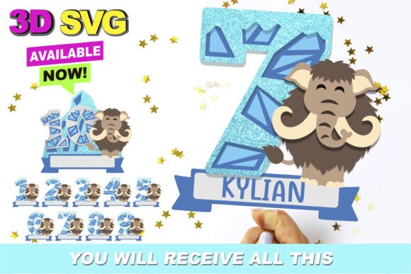 Ice Age Numbers Topper 3D SVG: A Design Asset for Creative Branding