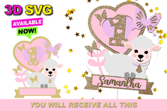 Lamb Cake Topper 3D SVG: A Designer’s Perspective