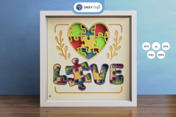 LOVE Autism 3D Layered Paper Cut Review: A Thoughtful Design for Real Projects