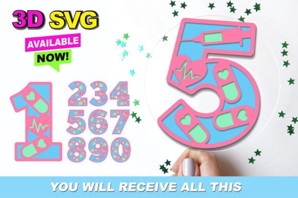 Nurse Numbers 3D SVG Review for Real Embroidery Projects