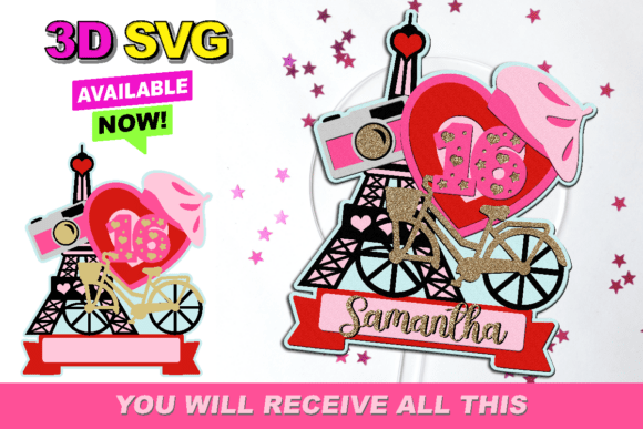 Paris Cake Topper 3D SVG Review for Real Embroidery Projects