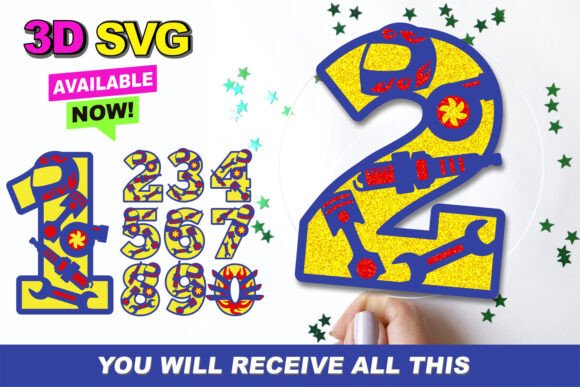 Racing Numbers 3D SVG: A Bold Shape for Dynamic Branding