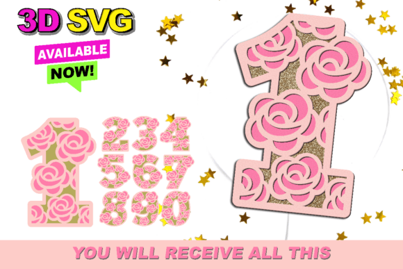 Roses Numbers 3D SVG Review: A Designer’s Perspective