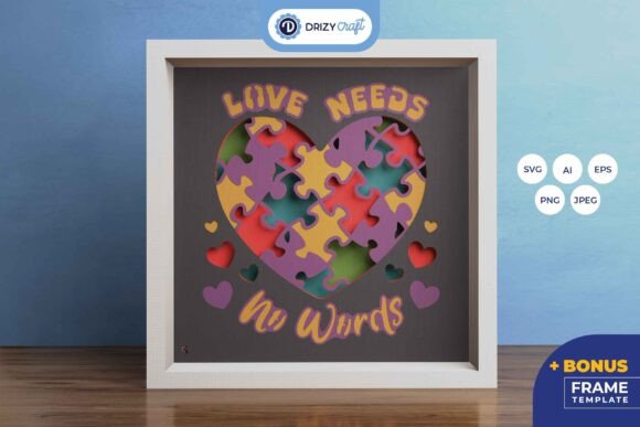 World Autism Day 3D Shadow Box Review for Real Projects