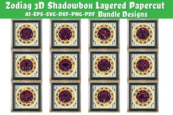 Zodiac 3D Shadowbox Layered Papercut: A Designer’s Perspective